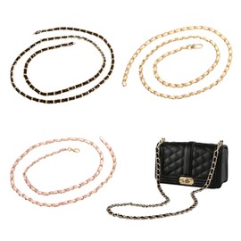 Landrain Pack of 3 Bag Chains Gold Chain for Bag