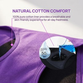 YLHONE Incontinence Underwear for Women Leakproof Panties Bladder Leak Absorbent Underwear Urianry Protection Briefs 4 Colors, Washable & Reusable (Large)