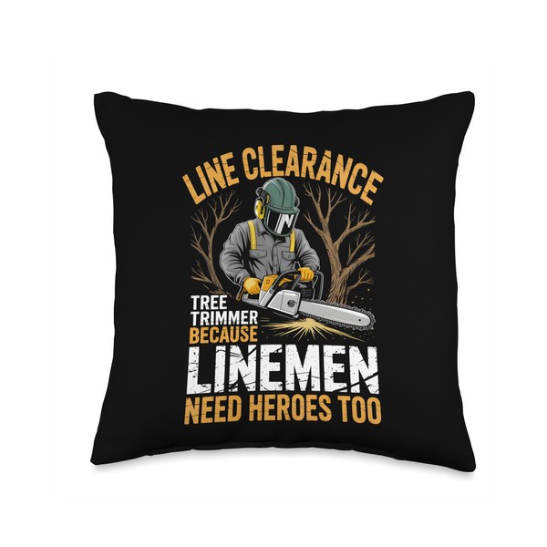 Line Clearance Tree Trimmer Linemen Heroes Throw Pillow