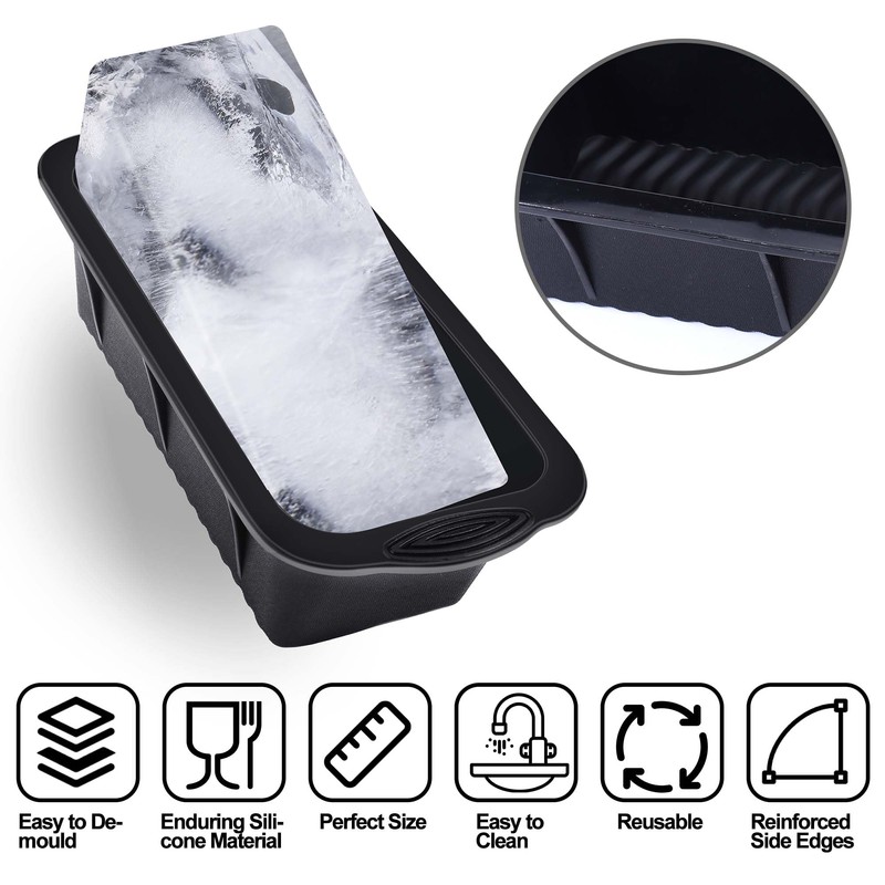 XANGNIER Extra Large Ice Block Mold,3 Pack 7lbs Ice Cubes