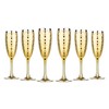 6-Ounces Crystal Champagne Flutes, Glass Set for Champagne and Prosseco,