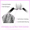 VEYESBEAUTY Lash Clusters Individual Eyelash Extensions Thin & Invisible Band