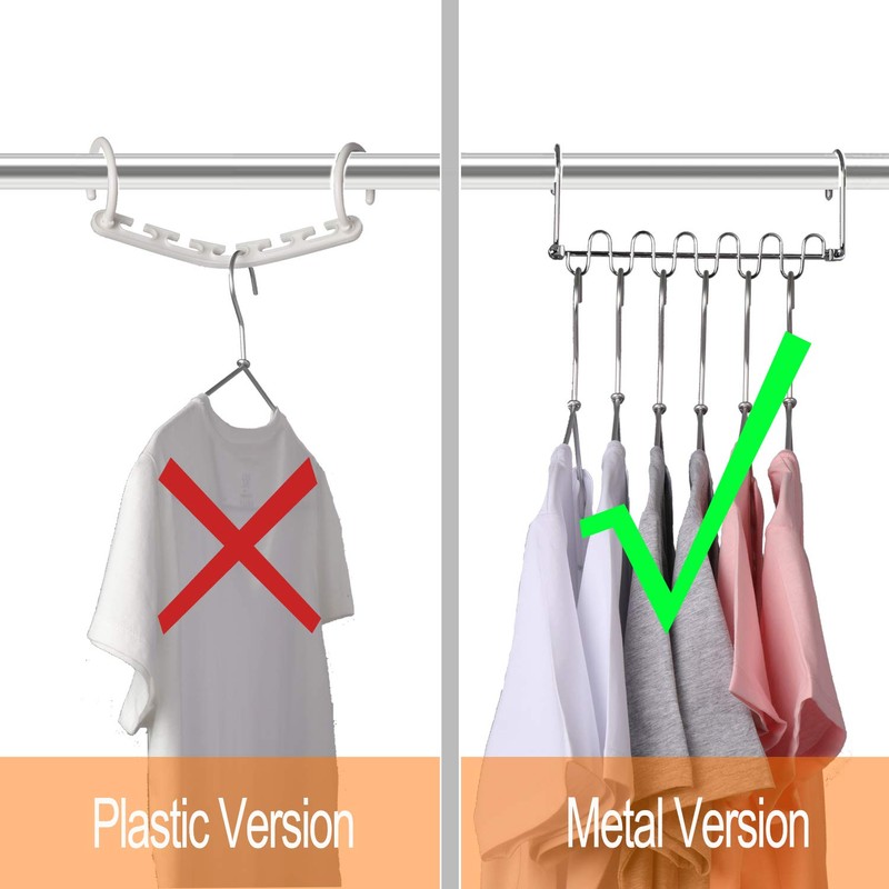 GEFTOL Metal Space Saving Hangers 12 Slots New Version Hanger