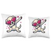 Dog Heart Shape Sunglasses Dabbing Dance Lover Throw Pillow