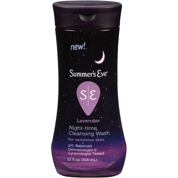 Summer's Eve Night-Time Cleansing Wash for Sensitive Skin - Cleanses, Soothes, and Relaxes your Most Sensitive Areas - Lavender Scent - 12 Ounce