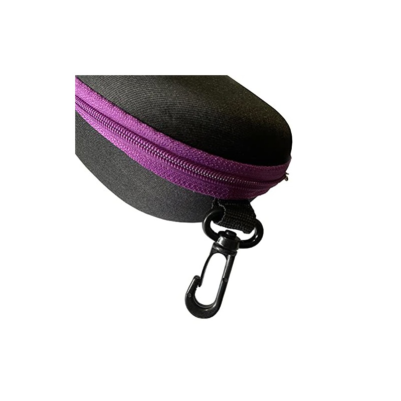 Swimz Swimming Goggle Case - Black/Purple - Semi Rigid Swimming