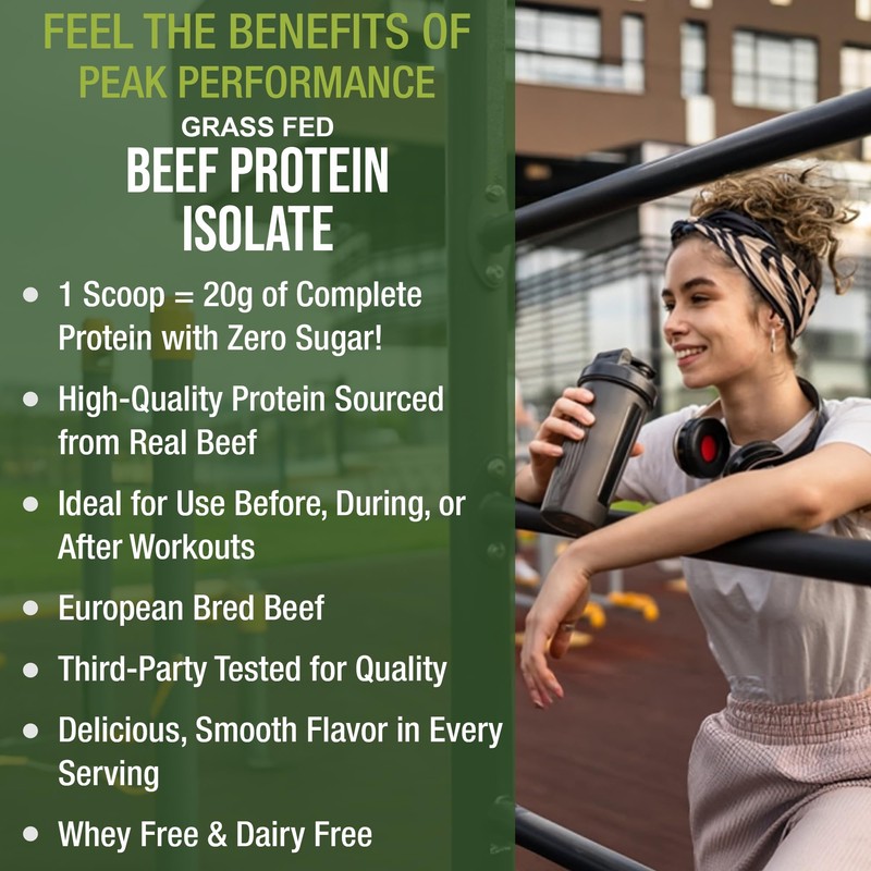 Grass Fed Beef Protein Powder - Lactose Free Great Tasting