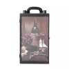 YK DECOR S/2 Wood Wine Box Carrying Case Double Bottle