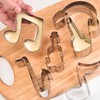 WGPG Music Note Cookie Cutters - 6PCS Large Stainless Steel