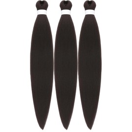 Leticia Dark Brown Braiding Hair Pre stretched Ez Braid Prestretched Braiding Hair Hypoallergenic Kids Braiding Hair Extensions