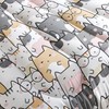 QOOMO Kawaii Cat Comforter Queen Size,Cats Comforter Set for Kids