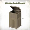Devoko 33 Gallon Outdoor Trash Can, Hideaway Garbage Bins with