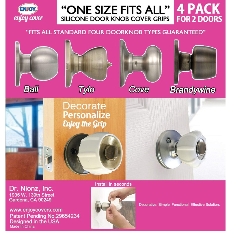 Enjoy Cover - Silicone Door knob Grips Nonslip Fits All