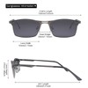 Polarized Nearsighted Sunglasses Tinted Gray for Men Women Myopia Distance