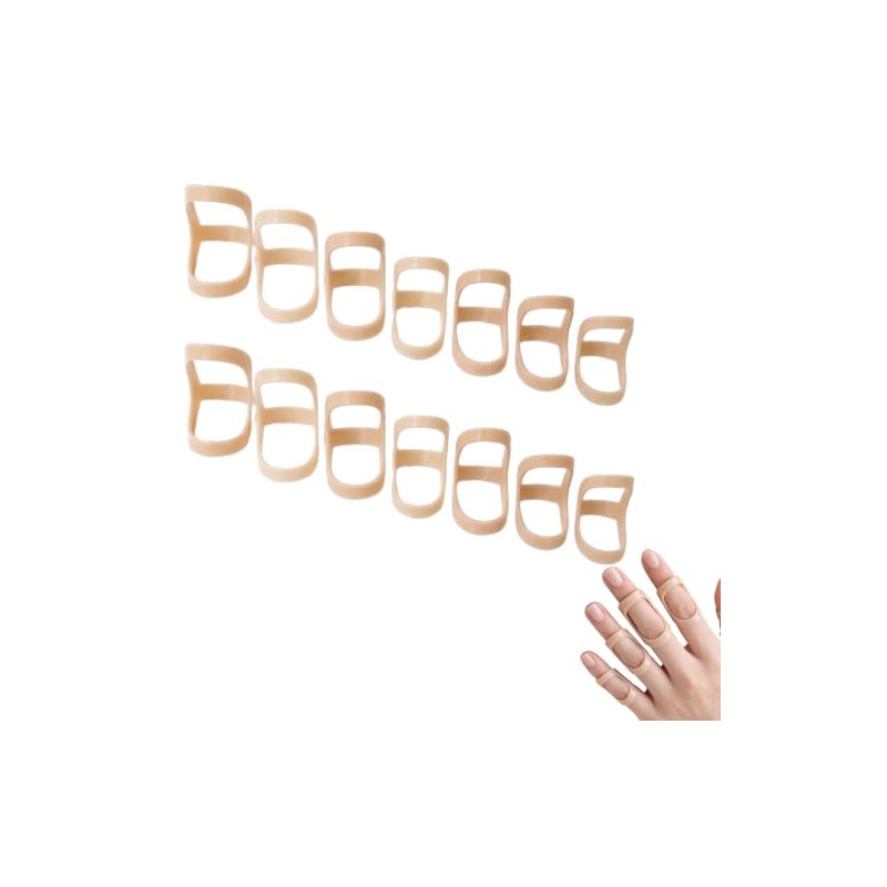 14Pcs Oval 8 Finger Splint Set Waterproof Trigger Finger Stabilizer