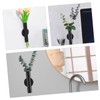 Kisangel 2pcs Wall Arrangement Wall Vases Black Wall Hanging Vase