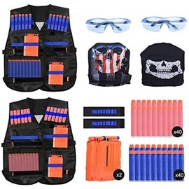 EXTSUD Unisex-children N&r-009 Kids Tactical Vest, Black, 12 Years EU