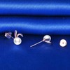 CPSLOVE Women's Pearl Earrings 925 Sterling Silver Cute Rabbit Pearl