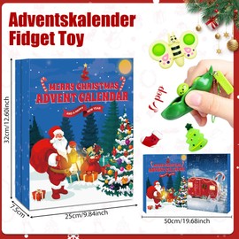 Fidget Advent Calendar 2025, Advent Calendar Fidget Toy, Fun and Exciting Countdown Toy, Countdown Stress Relief and Entertainment, Sensory Fidget Toys Set, Gifts Calendar