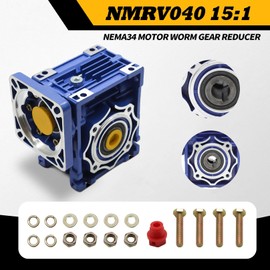 Jecoupoon NMRV040 Worm Gear Reducer Ratio 15:1 Connection Matching Standard Nema34 Stepper Motor servo Motor