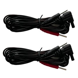 Electrode Connection Cable for TENS & EMS Devices for 2 mm Plug Connection 130 cm Length Pack of 2