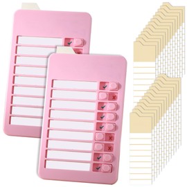 2 Pcs Mini to Do List Checklist Board, Chores Chart for Kids Adults Routine Chart for Children, to Do Board for Wall Fridge Kitchen, to Do List Planner with 52 Replaceable Blank Paper