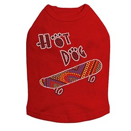 Hot Dog - Skateboard Dog Shirt 2XL RED