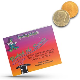 Ted's Sterling Magic Scotch and Soda English Penny Genuine US Half Dollar Coin Trick (United Kingdom)