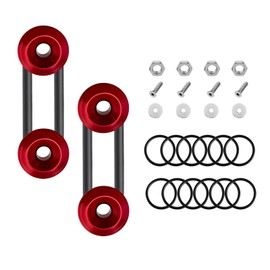 BWBWND Bumper Quick Release, Automotive Front Rear Bumper Clips Fastener Kit with 4 Quick Release Tabs & 12 O-Ring Fasteners, Universal Vehicle Trunk Band Fenders Clip Repair Kit (Red)