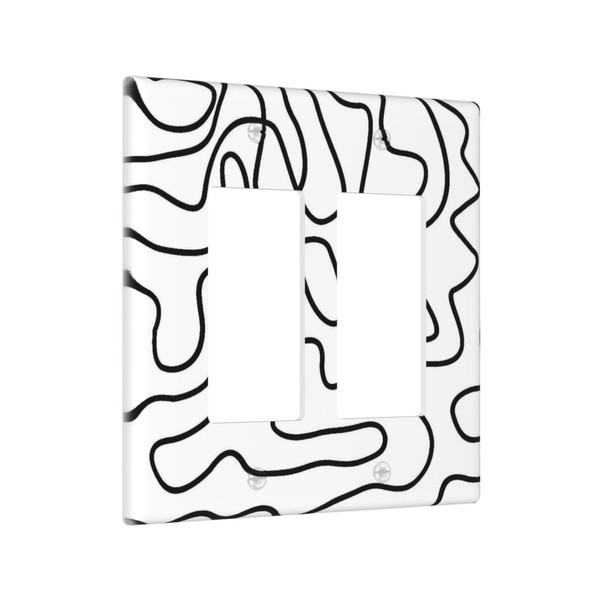 Black and White Rustic Abstract Black Lines Art 2 Gang