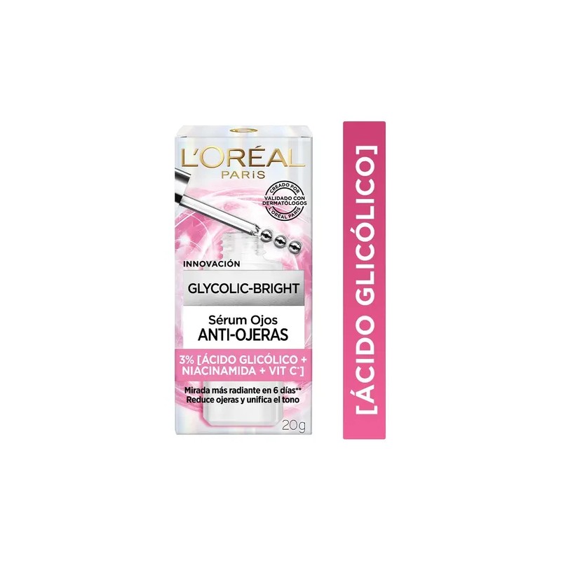 Sérum Anti-ojeras Glycolic Bright L'oréal Paris