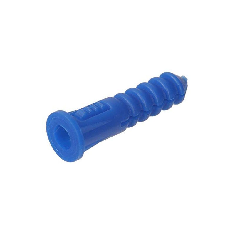 Hillman 370329 Ribbed Plastic Anchor, 8-10-12 X 1-1/4-Inch, Blue, 100
