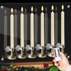 GenSwin Window Flameless Taper Candles with Remote & Timer, Battery