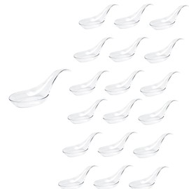 100PCS Plastic Spoons, 4.7Inch Disposable Appetizer Spoons, Heavy Duty Plastic Cutlery, Transparent and Robust Tasting Spoons for Desserts, Soups, Sushi, Dipping Sauces