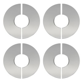 LC LICTOP Round Escutcheon Plate Wall Split Flange Stainless Steel Wall-Mounted Self-Adhesive Water Pipe Cover 5.5 Inch Outer Diameter and 2 Inch Hole 4pcs