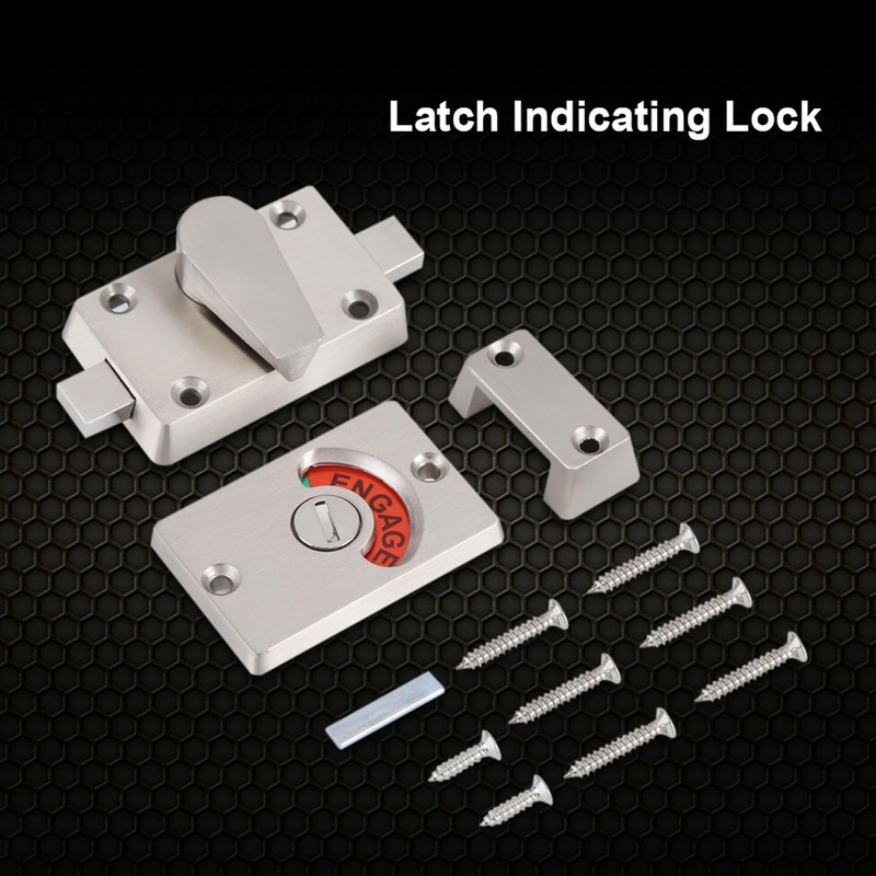 Door Lock Indicator, Zinc Alloy Privacy Swivel Security Bolt Door
