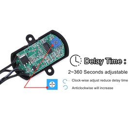 Motion Sensor Light Switch 12V PIR Sensor 24V 5V Movement Detector Timer Infrared Automatic Switch ON Off Switch Light Outdoor with DC Coupler Cable for LED Strip Light