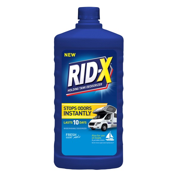 Rid-X Holding Tank Deodorizer Liquid, Fresh Scent, 24 Ounce