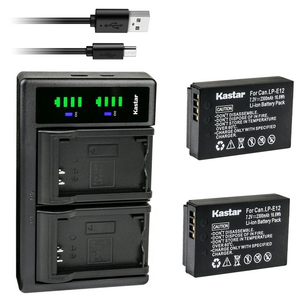 Kastar 2-Pack Battery and LTD2 USB Charger Replacement for Canon