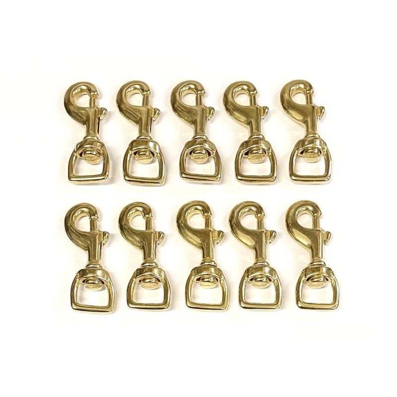Solid Brass Swivel Trigger Hook/Clips Heavy Duty Square Ended x1