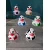 Approx 2"- Color Cow Print Rubber Ducks (#6) - J33Ps