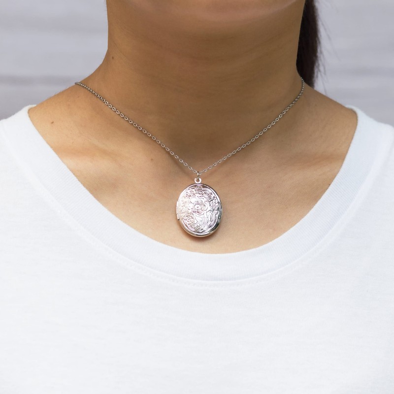 Philip Jones Silver Plated Oval Locket