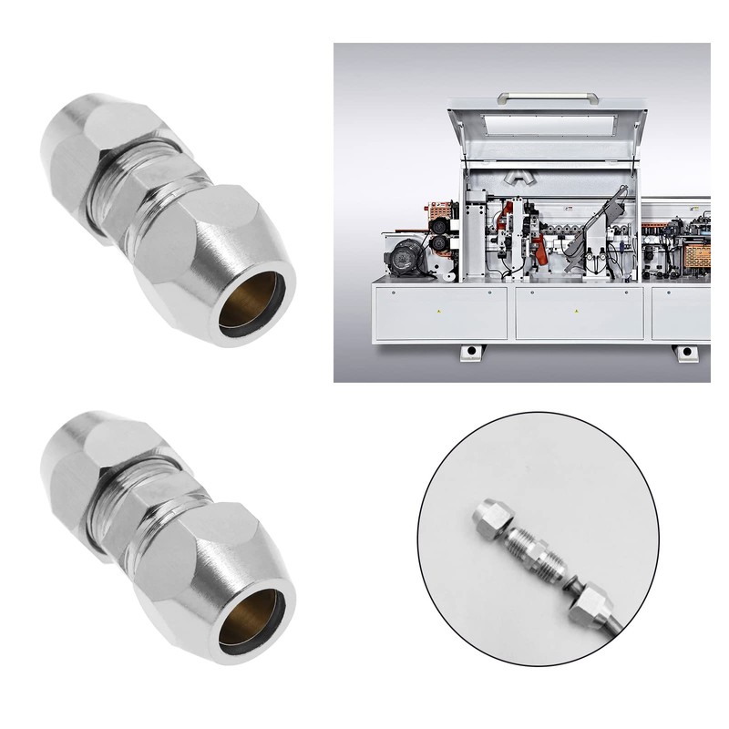 VGOL 2PCS 8mm Double Ferrule Pipe Fitting Straight Compression Fitting