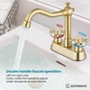 gotonovo 4 Inch Centerset Bathroom Sink Faucet with Double Cross