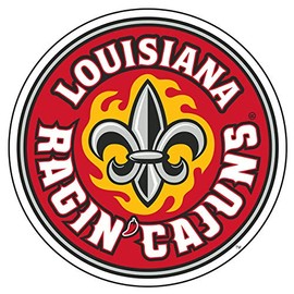 Louisiana-Lafayette Decal (LA RAGIN CAJUNS CIR DECAL (3",4",6",12",18"), 6 in)