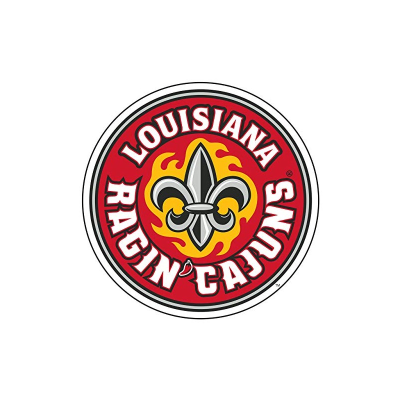 Louisiana-Lafayette Decal (LA RAGIN CAJUNS CIR DECAL (3",4",6",12",18"), 6 in)