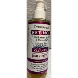 DERMATOUCH RETINOL HYALURONIC ACID&CUCUMBER FACIAL CLEANSER DAILY BOOST 8FLOZ