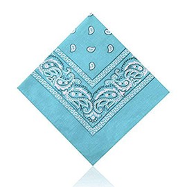 Hats of London Plain & Paisley Bandanas (Baby Blue)
