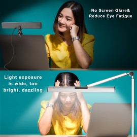 USB LED Streaming Licht 9W LUXCEO,66 Lampenperlen Videolicht,mit Desktop-Stativ&Clip(2500-9000K,CRI 95+) Beleuchtung für Fotostudios,Tiktok,Live-Streaming,YouTube,Videokonferenz