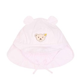Steiff Baby Girls' Sun Hat, Airy Cotton Hat with Neck Protection for Tying, Rose Shadow